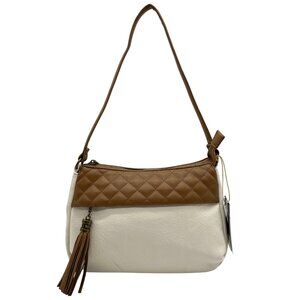 Grossi Cream And Camel Crossbody Bag